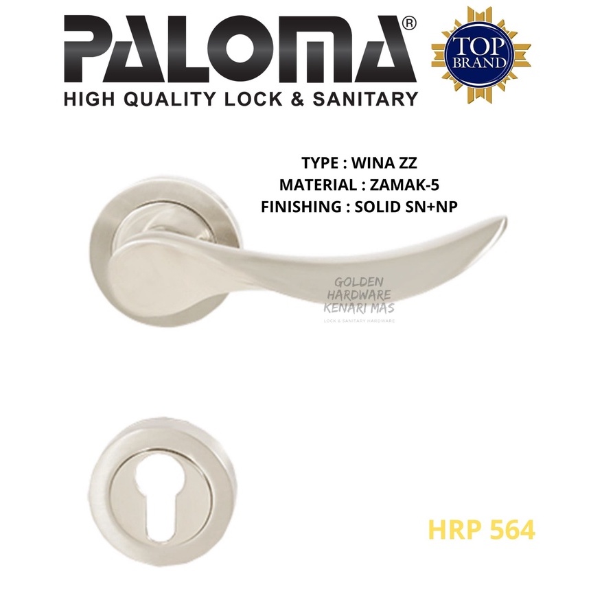 PALOMA HRP 564 Gagang Pintu Roses Kamar Tidur Solid