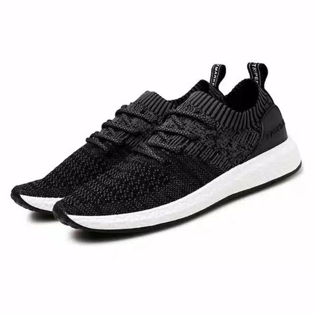Sepatu Casual Pria Kasual Sepatu Lari Sport Training Running Shoes Hitam SP201 - A