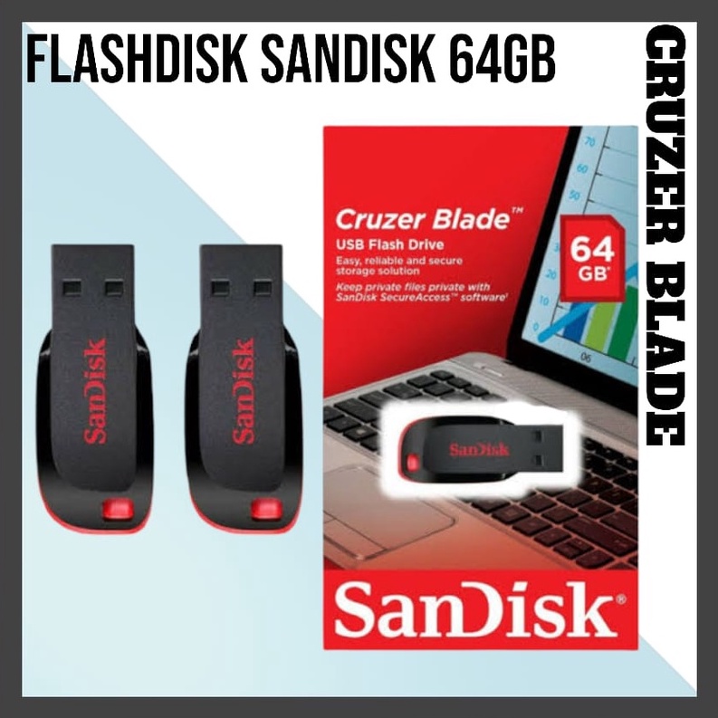 TUKUYU-PROMO EXLUSIVE FLASHDISK SANDISK CRUZER BLADE DAN SANDISK DUAL DRIVE OTG 64GB