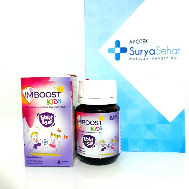 Imboost Kids Tablet Hisap Rasa Mixberry isi 21- Apotek Surya sehat