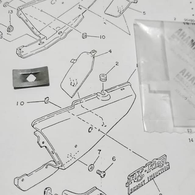 CLIP DOP AKI RX KING KLIP DOP AKI RX KING KLEMAN EMBLEM AKI ORI YAMAHA