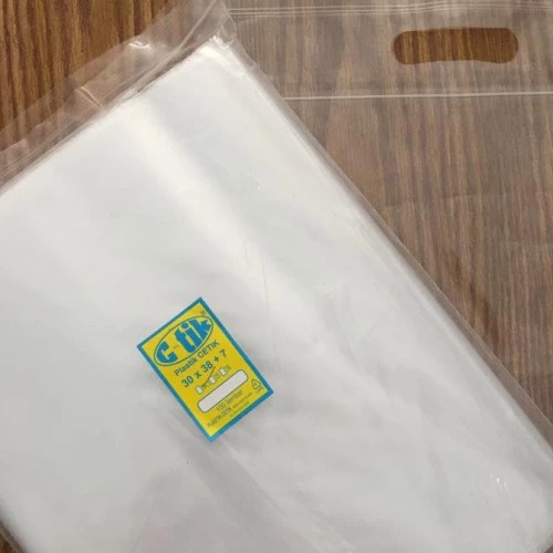 Plastik klip ziplock plong 30x38+7 merek CTIK ukuran besar transparan Untuk Packing Baju Sepatu