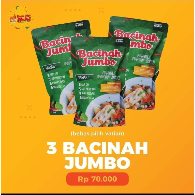 

Promo Bacinah Jumbo / Paket Promo