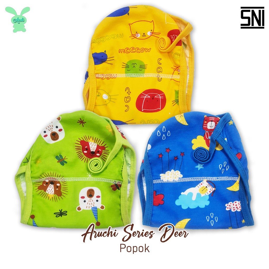 Popok Bayi Aruchi 3pcs Bahan Lembut &amp; Nyaman