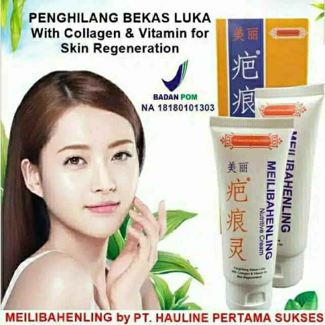 [BPOM] MEILIBAHENLING KRIM PENGHILANG BEKAS JERAWAT LUKA HITAM KORENG 40ML