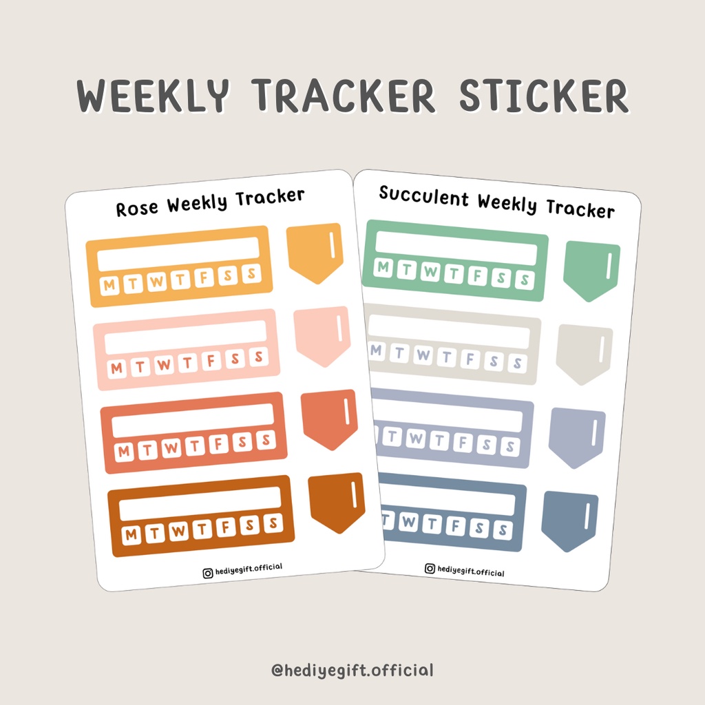 

Sticker Sheet I Hediye Weekly Tracker (Kiss Cutting)