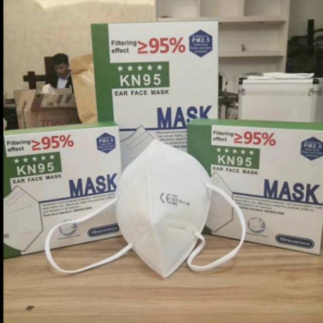 MASKER MEDIS MASKER KN95 1PCS RESPIRATOR ANTI VIRUS
