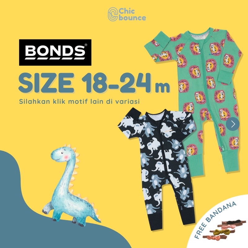 

Bonds Wondersuit Original Ready Stock Size 18-24 | Sleepsuit Baby Ausie