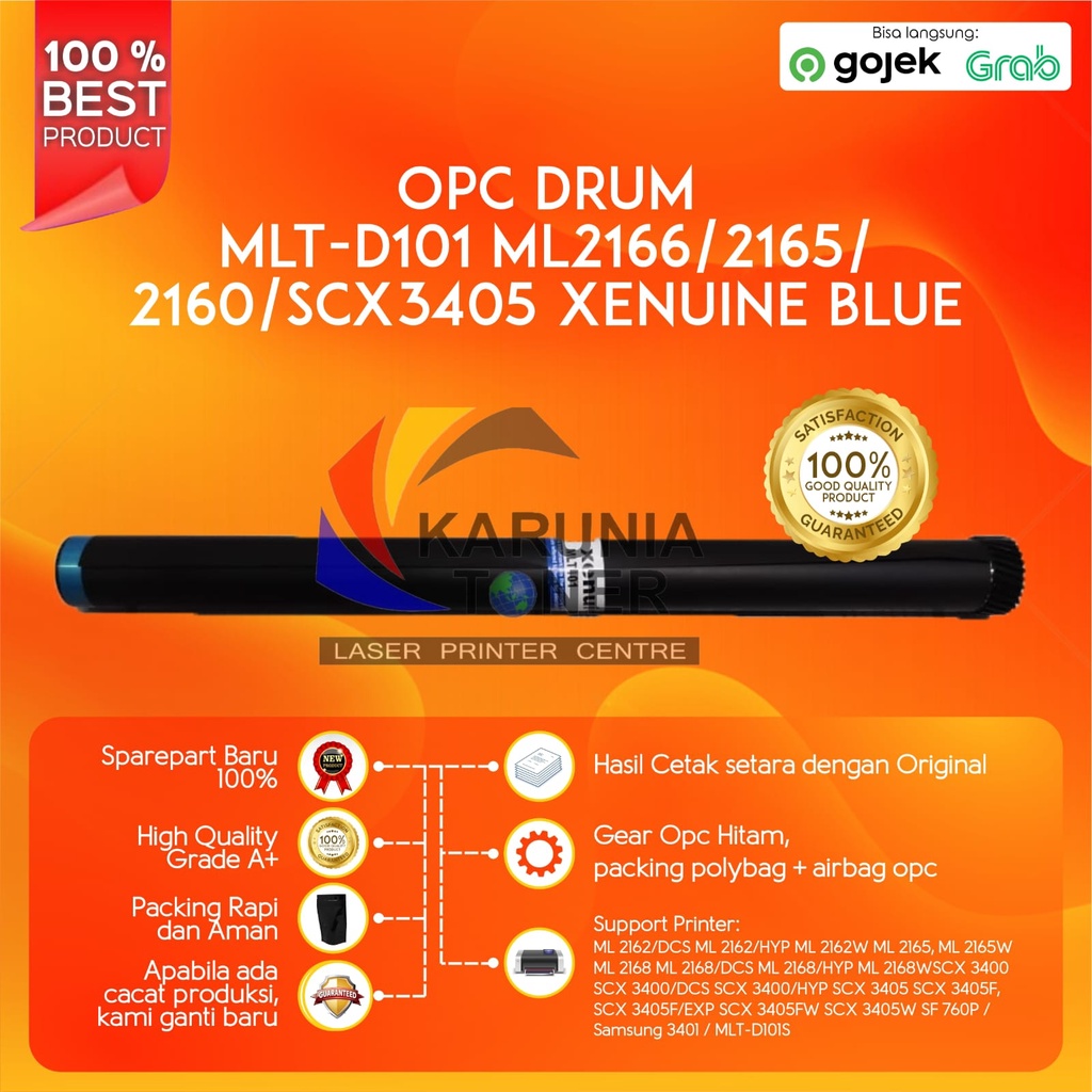 OPC DRUM XENUINE BLUE MLT D101 ML2166 2165 2162 2160 SCX3400 SCX3405