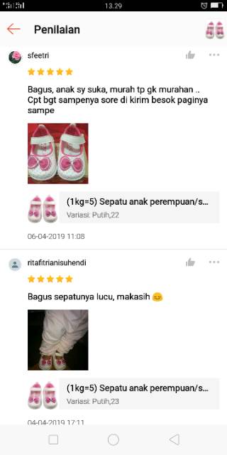 C05 Sepatu Anak Cewek / Sendal Bayi / Balita Usia 1 2 Tahun Bunyi Cit Cit Perekat Murah Sintesis