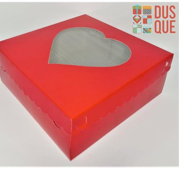 

11.11 DUS KOTAK KUE LOVE MERAH 25x25x8.5 (10 pcs)