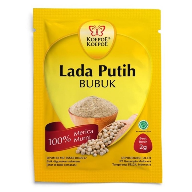

Koepoe Koepoe Kupu Kupu Lada Putih Bubuk 10 x 2 g