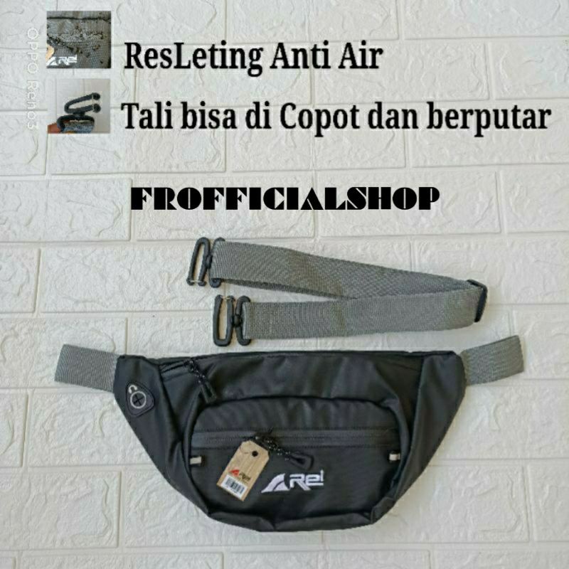 official tas selempang waistbag pria waterproof anti air rei