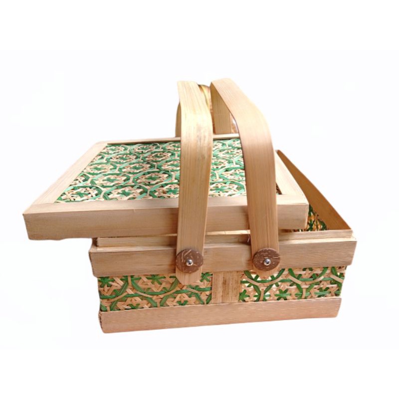 Rantang Bambu / Rantang Bambu Kotak / Rantang 1 Susun