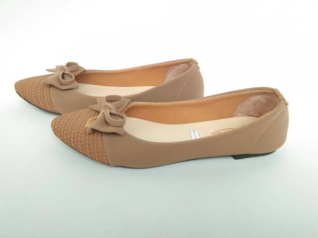 Arlaine - Voice flatshoes / flatshoes pita / sepatu flat / sepatu wanita flatshoes (Mocca)