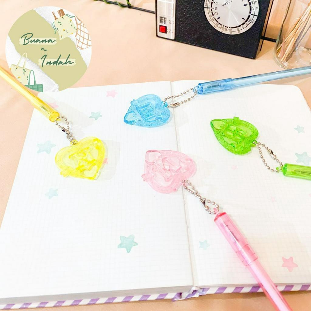 

pen gantungan hati alphabet super murah terjangkau COD alat tulis kantor bagus lucu imut