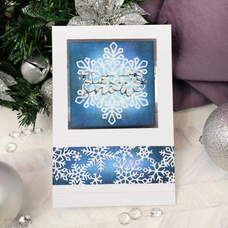 Cetakan Stensil Cutting Dies Motif Snowflake Natal Bahan Metal Untuk Scrapbook / Craft DIY / Embossing