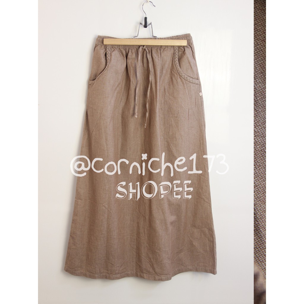 Corniche Denim Colour Skirt Cinder - TO52284