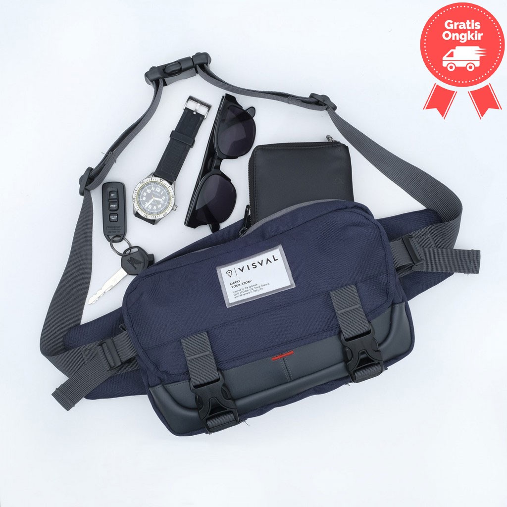 VISVAL FLASHPACK WAISTBAG Tas Selempang Pinggang Waist Bag Sling Cowok Pria Cewek Wanita Branded ORI