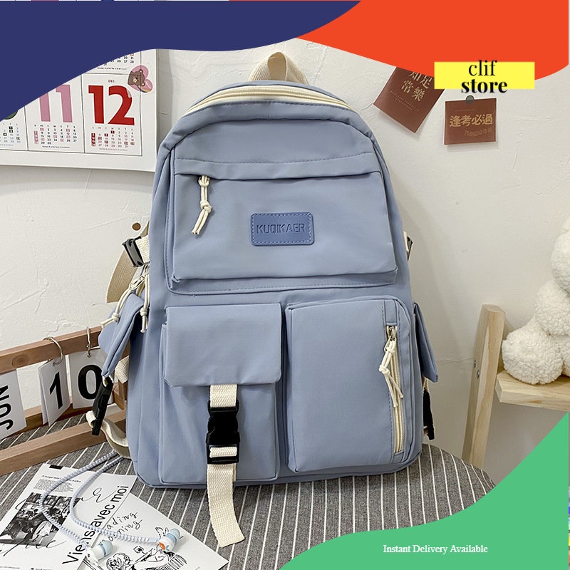 clif bag - tas ransel wanita style korea school backpack perempuan import premium by clif BPS16