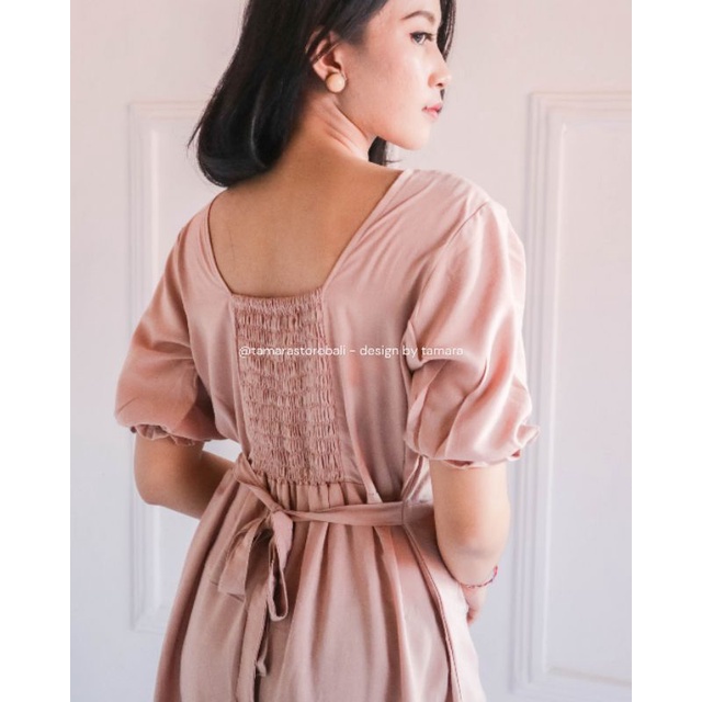 LONG DRES CASANDRA DRESS PANJANG CASUAL POLOS