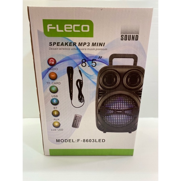 speaker bluetooth multifungsi FLECO F-6691 8.5”
