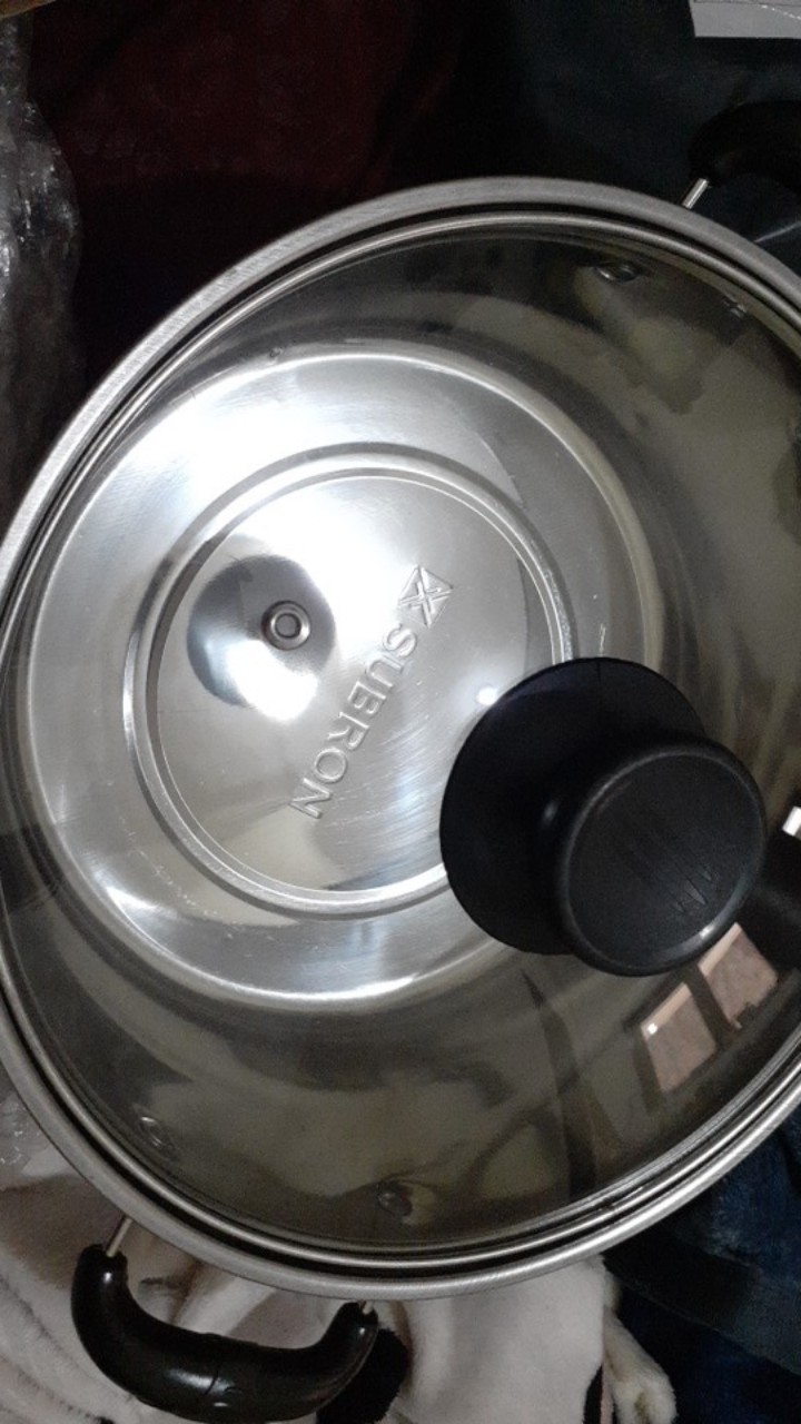 Panci Sup Sop Stainless 20cm 22cm 24cm 26cm Merek Subron Soup Pot Panci Kuah Tutup Kaca