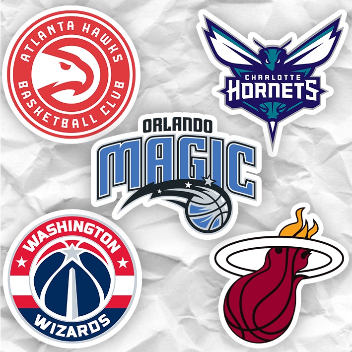 

Sticker NBA Southeast Division | Stiker team NBA Atlanta Hawks Hornets Orlando Magic Washington Wizards Miami Heat