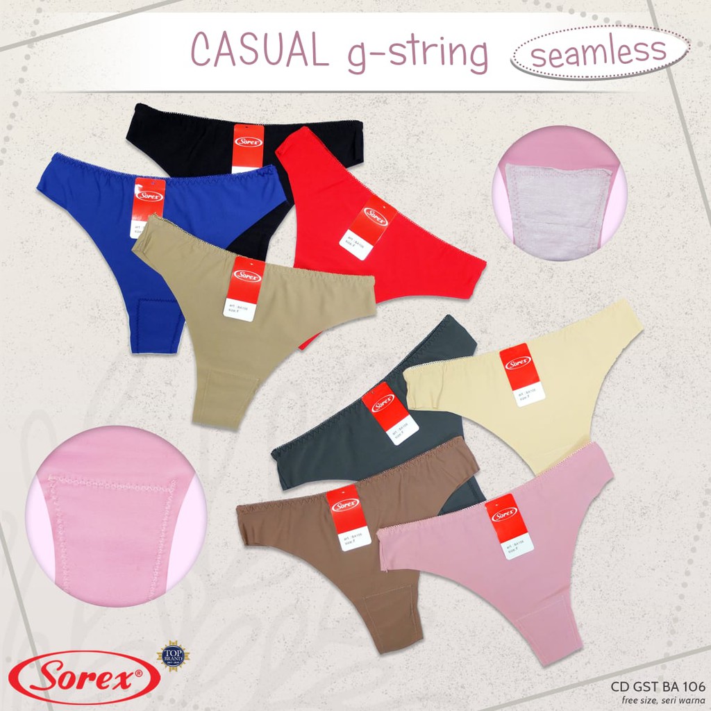 Celana Dalam G String Sorex - Casual Gstring Seamless Sorex  CD GST BA016 - Thong Sorex Seamless