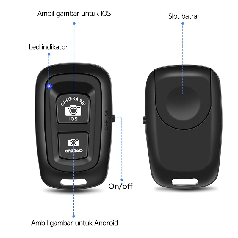 Smartfish Selfie Camera Remote Control Bluetooth Wireless Untuk Android IOS grosir unik2