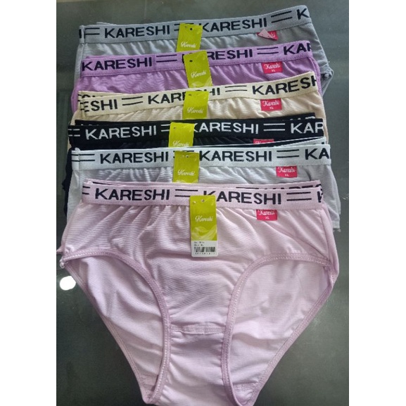 12 Pcs/Beee_91/Lusinan Celana Dalam Wanita Cd Perempuan Kareshi Karet Luar 2815