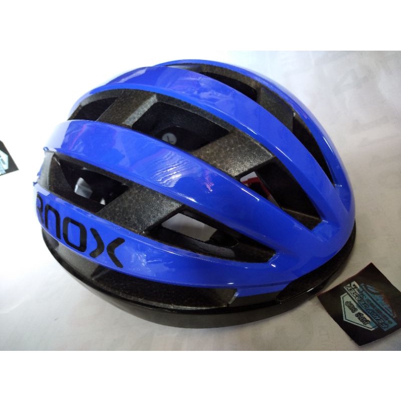 Helm sepeda Rnox biru hitam