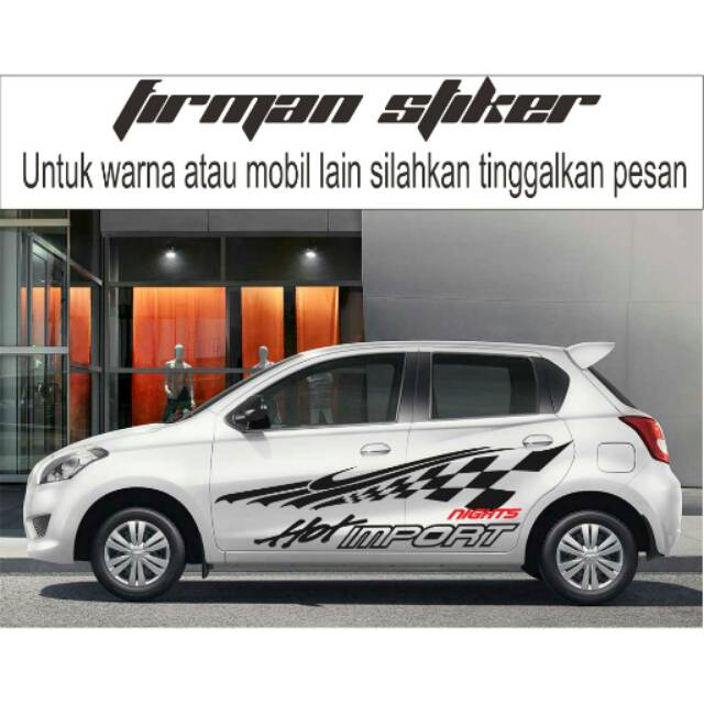 Stiker Mobil Datsun Go Silver Shopee Indonesia