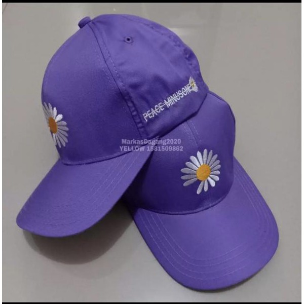 Topi Baseball Pria Wanita Motif Bunga daisy Bunga Hat Matahari Topi BaseBall Import Pria Wanita