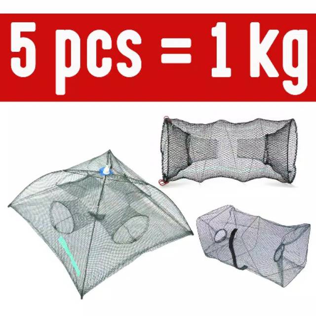 Payung Bubu Jaring Jebakan Perangkap Udang ikan Kepiting Model Payung 2 Lubang Damillah