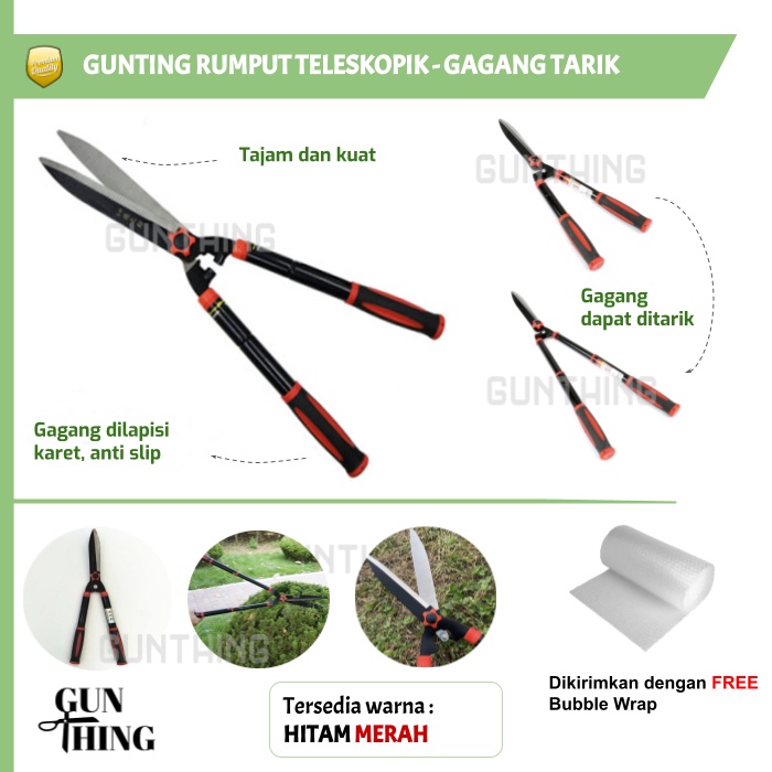 Gunting Rumput Teleskopik - Gunting Rumput Gagang Tarik 76cm