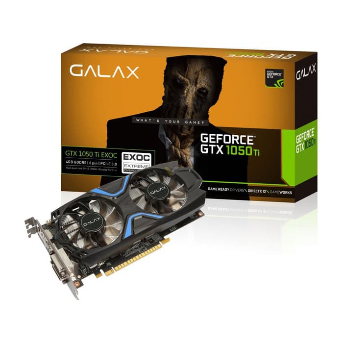 VGA GALAX nVidia Geforce GTX 1050 Ti EXOC (EXTREME OVERCLOCK) 4GB DDR5