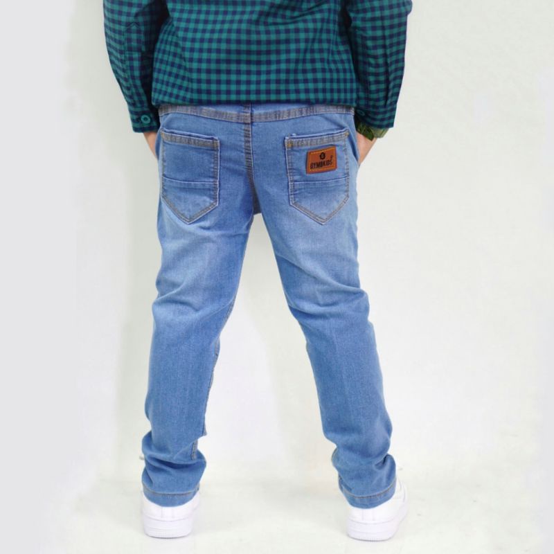 Celana Panjang Jeans Anak NEO by Gymbkids 3-11Tahun Biru Muda