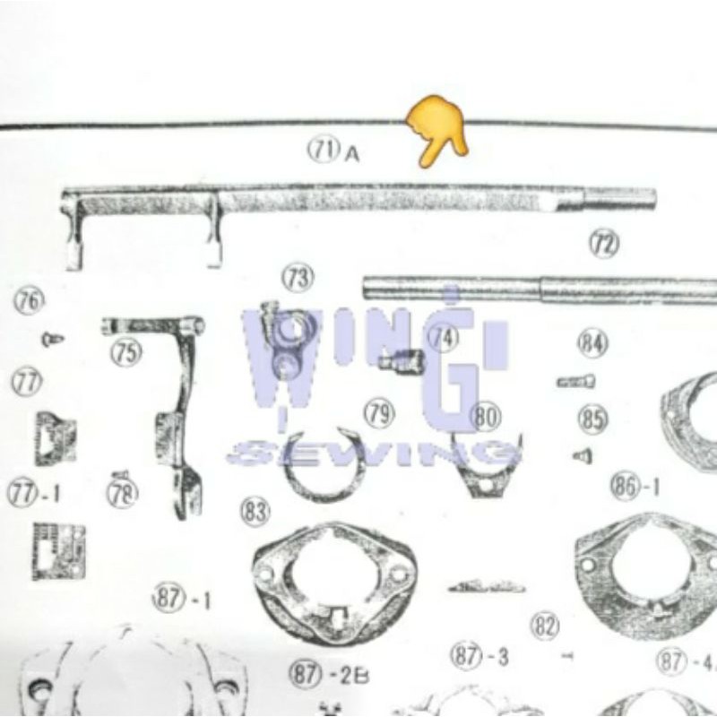 No 71A As Dudukan Gigi Mesin Jahit Tradisional