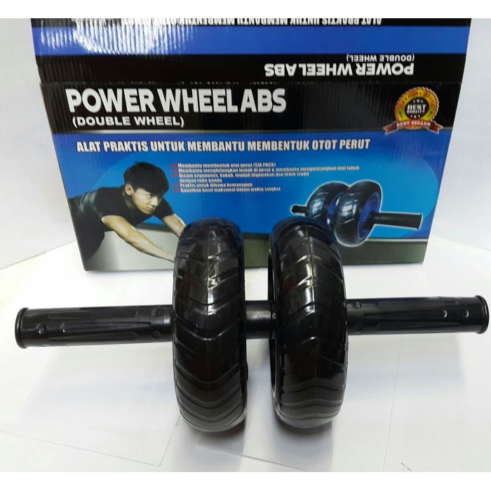 Power WHEEL BIRU ABS Alat Fitness roller REVOFLEX Xtreme Alat Olahraga