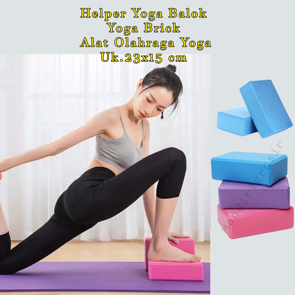 Yoga Brick * Helper Yoga Balok * Yoga Balok * Alat Olahraga Yoga * Uk.23x15 cm