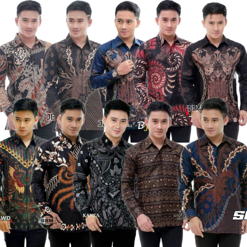 Baju batik Pria Big Size M L XL XXL Atasan Kemeja Batik Lengan Panjang Atasan Pria Batik Kemeja Batik pria Lengan Panjang