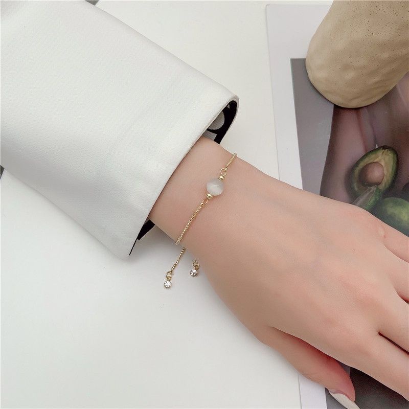 FerenHongXia Bracelet Gelang serut Korean Simple untuk wanita warna GOLD