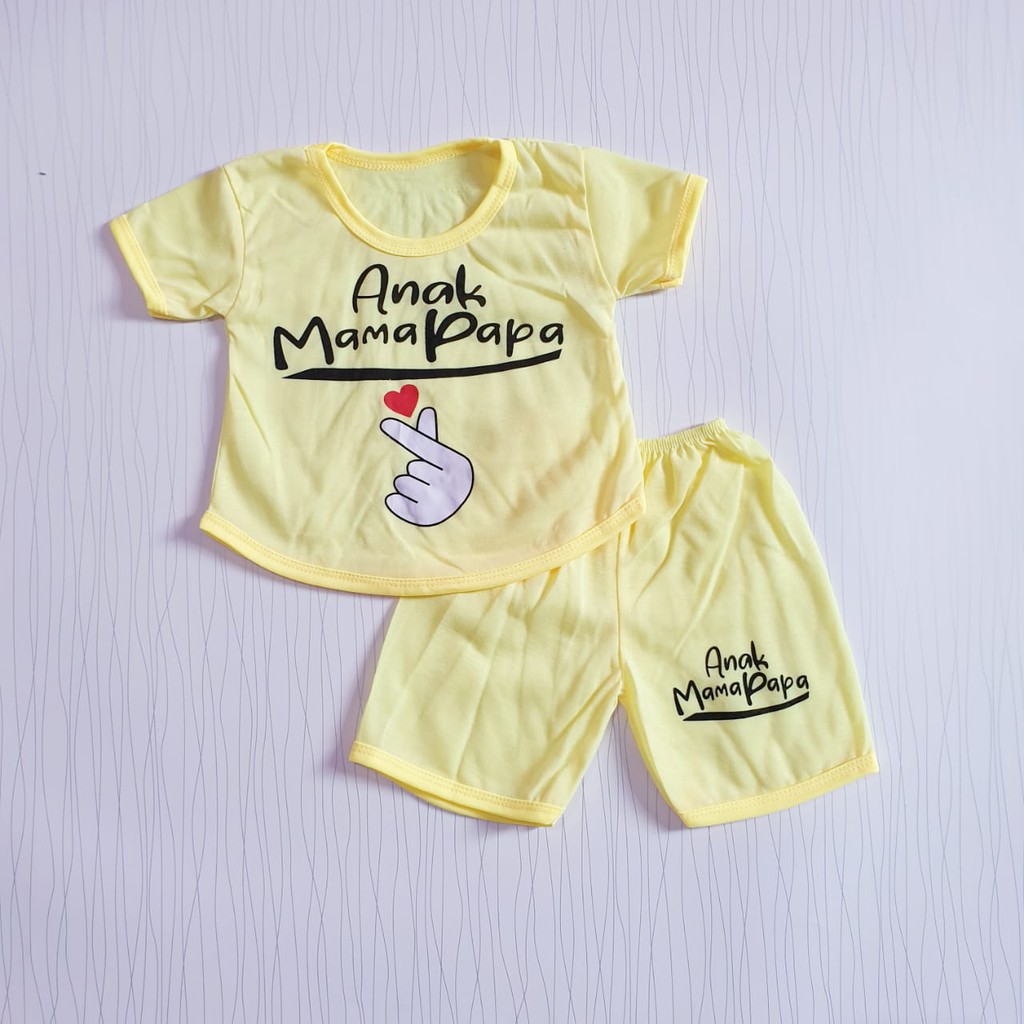 COD Bayar Ditempat Baju Setelan Anak Perempuan Anak Mama Papa Baby Alicia