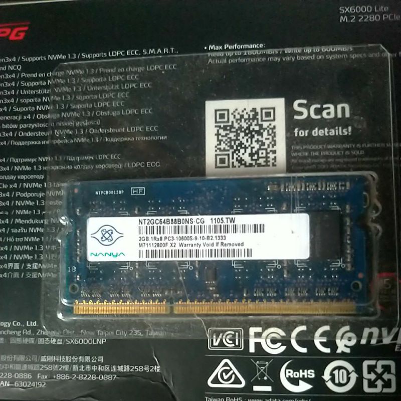 Ram DDR3 2GB  Laptop