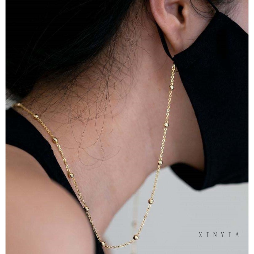 Ready Stock Strap Masker Lanyard Kalung Korea Kacamata Rantai Gantung Idola Korea Gaya Yang Sama Rantai Emas Anti-Lost Kalung Perhiasan Unisex Aksesoris Fashion