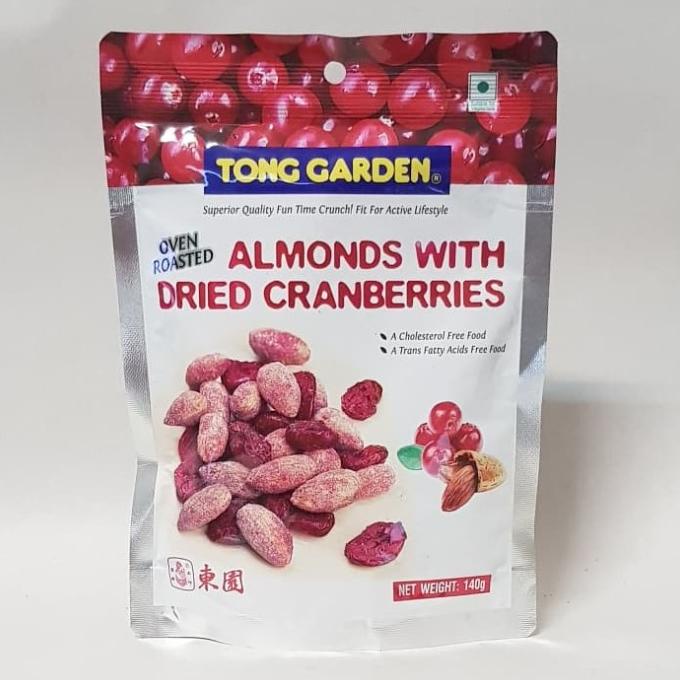 

{{{{}}] TONG GARDEN OVEN ROASTED ALMONDS WITH DRIED CRANBERRIES 140 GR