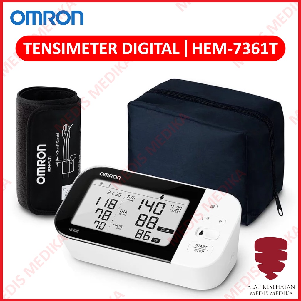 Tensimeter Digital HEM 7361T Omron Blood Pressure Monitor HEM 7361 T Alat Cek Test Tes Ukur Tekanan 