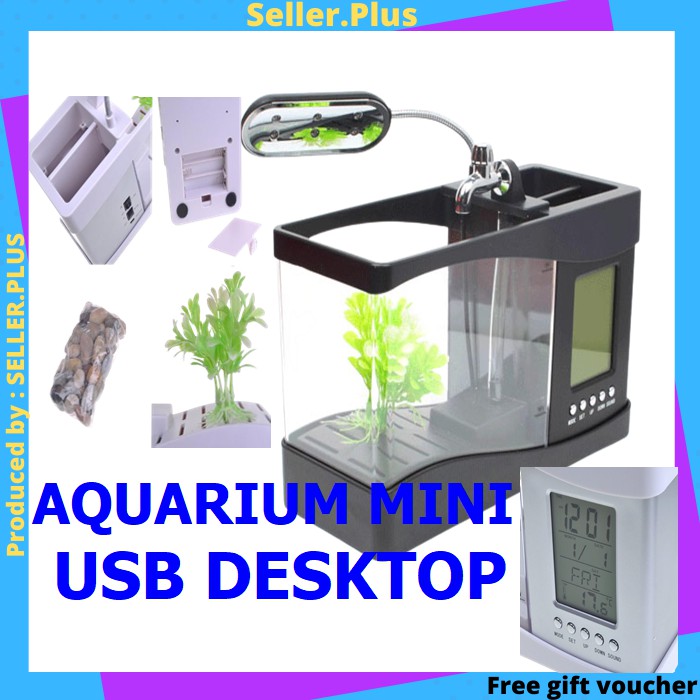 SP Aquarium Akuarium Mini LED USB Unik Minimalis Koleksi ...