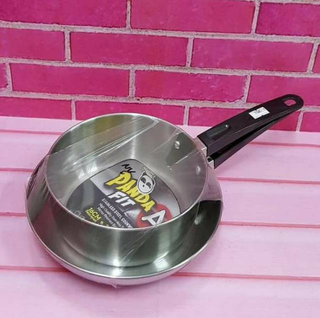 Maspion Pnaci Set Panda Fit A Fry pan (20cm) Dan Sauce pan (16cm) SSP141 Full Stainless